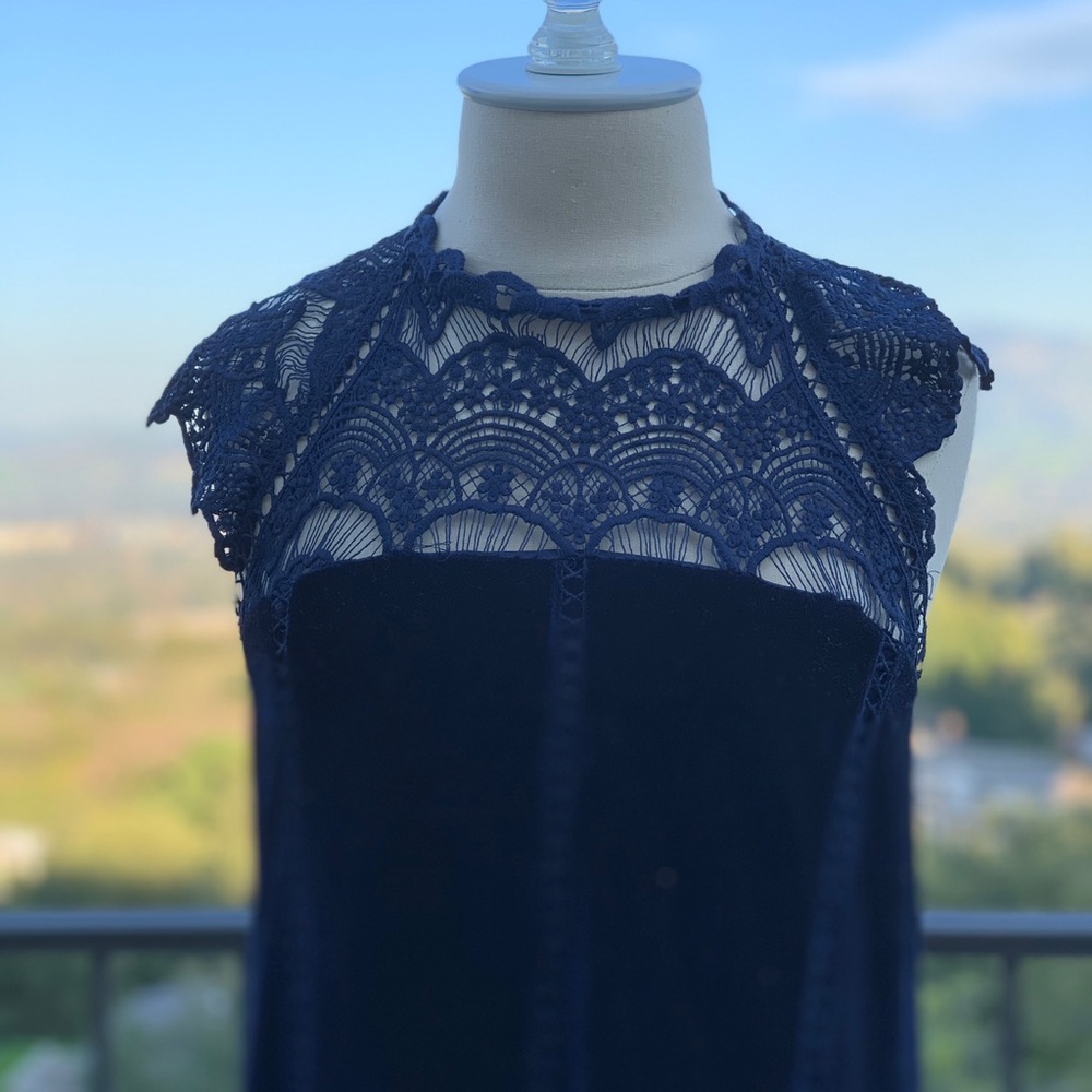 Navy Velvet Dress
